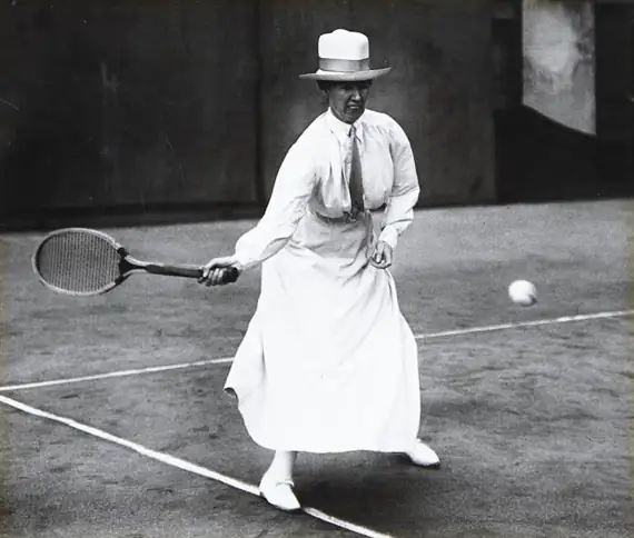Joueuse de tennis aux Jeux de 1908 (Emmy Mattuch, Marie Amende)
